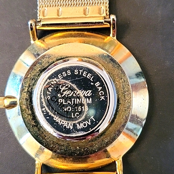 Statement Watch, Gold-tone, Large White Face, Roman Numerals, Japan Movement - Picture 9 of 12